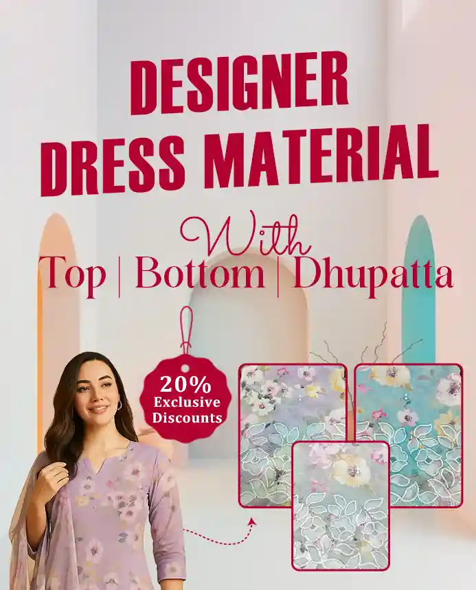 Elevate your style with our Designer Dress Materials      